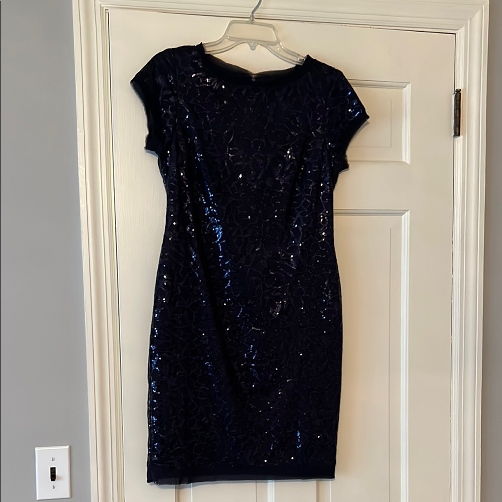 Vince Camuto Navy Sequin Dress
